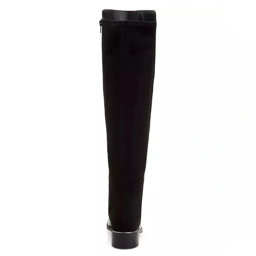 Alfani Ludlowe Black Leather Over-The-Knee Boots, Size 5.5, NEW in Box